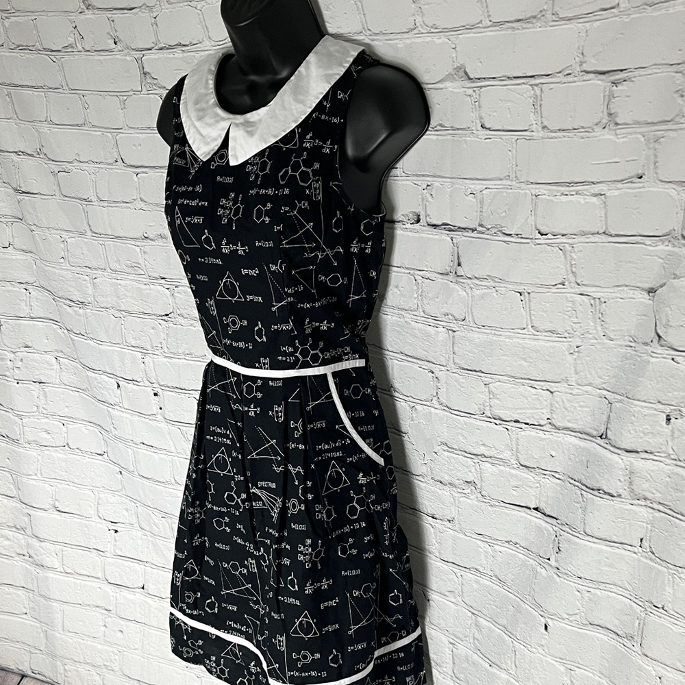 Modcloth Monochrome Science Pattern Mini Dress - image 2